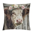 thumbnail image 1 of Highland Cow Art Farmhouse Throw Pillow Cover Decor Vintage Country Farmhouse Art for Gifts and Home Decor Throw Pillow Cover, 1 of 5