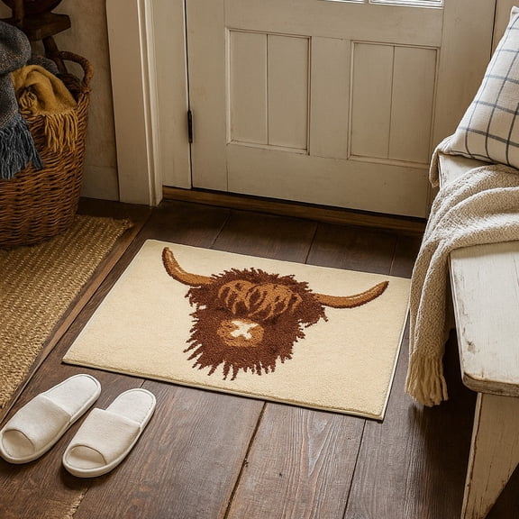 Highland Cow Bath Mat