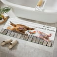thumbnail image 1 of Highland Cow Bathroom Mat, Farm Chicken Pig Bathroom Rug Animal Print Rustic Farmhouse bath mats for bathroom non slip for Kitchen Bedroom Indoor decor 17x48inch, 1 of 3