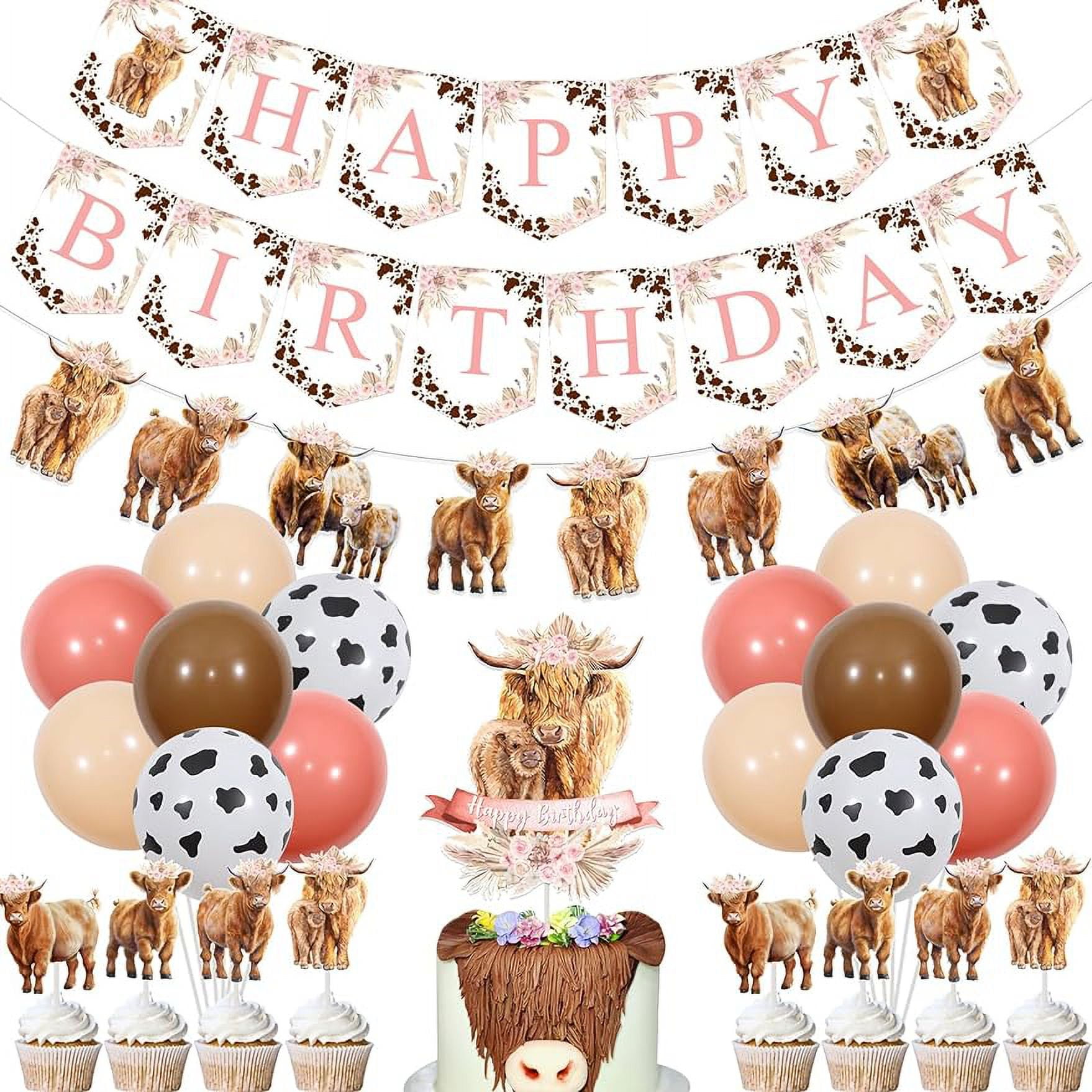 Highland Cow Birthday Decorations Cake Toppers By Funmemoir Walmart Com Highland Cow Birthday Decorations Girl Boho Retro Floral Party Supplies Happy Banner Cattle Garland Cake Toppers Balloons Farm Animal Holy Decor F6235ad3 9aa0 4568 9aa8 A60e252bd670.c6ef48064a5916698a340f5ad964dc6f
