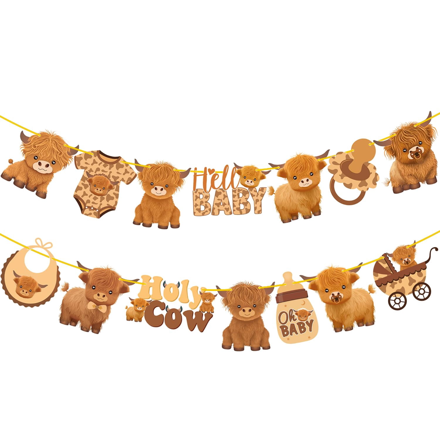 Moo Moo Im Two Birthday Decorations Highland Cow 2nd Bday Garden Flag