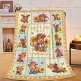 thumbnail image 1 of Highland Cow Blanket Cute Baby Cow Fleece Throw Blanket Fuzzy Plush Super Soft Cozy Warm Cartoon Cow Stuffed Animal Decor Blanket Toddler Nursery Gifts for Boys Girls Kids Adult Men Women 60"X50", 1 of 6