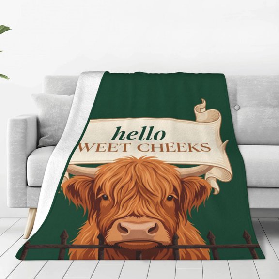 Highland Cow Blanket, Highland Cow Gifts for Women, Cow Gifts for Women for Birthday/Christmas Soft Throw Blanket 50x40