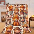 thumbnail image 1 of Highland Cow Blanket Soft Warm Cute Cattle Plush Throw Blanket Cozy Lightweight Animal Flannel Fleece Bedding Stuff Decor Blanket Gifts for Lover Girls Boys Kids Women Adults Bed Travel 60"x80", 1 of 6