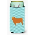 thumbnail image 1 of Highland Cow Blue Check Tall Boy Beverage Insulator Hugger, 1 of 1