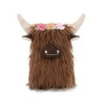 thumbnail image 1 of Highland Cow Brown Stuffed Animal Cute Stuff Fluffy Cattle Dolls Toys Figure Pillow Birthday Gifts for Kids Realistic Plush Decor, 1 of 1