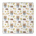 thumbnail image 1 of Highland Cow Bucket Flower Shoe Pattern Square Fitted Tablecloth with Elastic Edge,Square Table Cover,Washable Elastic Table Cover for Home Kitchen Party Decor 36"x36", 1 of 6