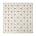 thumbnail image 1 of Highland Cow Cactus Triangle Pattern Square Fitted Tablecloth with Elastic Edge,Square Table Cover,Washable Elastic Table Cover for Home Kitchen Party Decor 34"x34", 1 of 6
