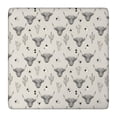 thumbnail image 1 of Highland Cow Cactus Triangle Pattern Square Fitted Tablecloth with Elastic Edge,Square Table Cover,Washable Elastic Table Cover for Home Kitchen Party Decor 36"x36", 1 of 6