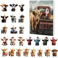 thumbnail image 1 of Highland Cow Christmas Advent Calendar 2025 - 24 Days Countdown with Hanging Ornaments, Western Santa Cow Themed Decor for Xmas Tree & Home Holiday Display, 1 of 6