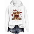thumbnail image 1 of Highland Cow Christmas Hoodie Christmas Highland Cow Sweatshirt Cows Lover Santa Hat Pullover Shirts, 1 of 5