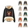 thumbnail image 1 of Highland Cow Christmas Hoodies for Women 2025 Long Sleeve Heavyweight Western Country Hooded Sweatshirt Pullover Tops, 1 of 5