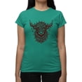 thumbnail image 1 of Highland Cow Christmas Lights Tee T-shirt Women's, 1 of 1
