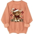thumbnail image 1 of Highland Cow Christmas Sweatshirt Christmas Highland Cow Sweater Cows Lover Santa Hat Shirts, 1 of 5