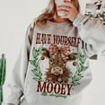 thumbnail image 1 of Highland Cow Christmas Sweatshirt | Western Christmas Hoodie | Girly Coquette Holiday T-shirt| Trending Christmas Crewneck, 1 of 3