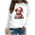 thumbnail image 1 of Highland Cow Christmas Sweatshirt for Women Christmas Cow Sweatshirt, 1 of 6
