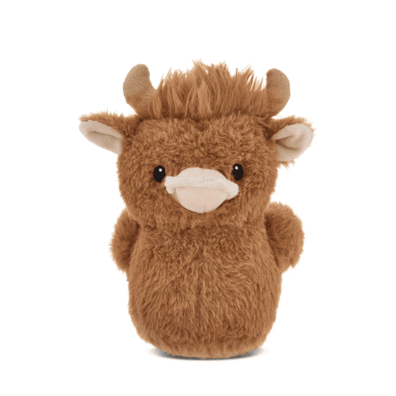 Highland Cow Duck Plush Toy, Premium Brown Stuffed Animal for Easter Gifting