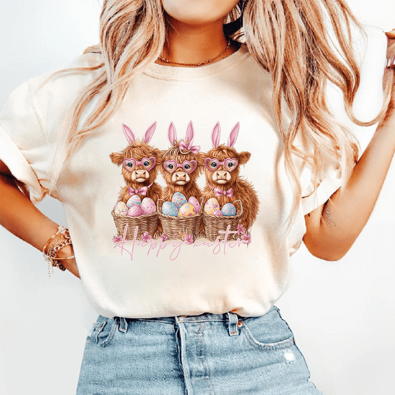 Highland Cow Easter Day Shirt