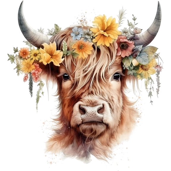 Highland Cow Face 6 Poster Print - Design Studio LSR