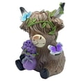 thumbnail image 1 of Highland Cow Figurine Highland Cow Bathroom Decor Adorable Cow Gnome Figurine for Home Office Kitchen Bathroom and Farmhouse Style Decoration, 1 of 5