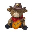 thumbnail image 1 of Highland Cow Figurine Highland Cow Bathroom Decor Adorable Resin Cow Statue Decor for Farmhouse Home Garden Living Room Kitchen Bathroom Office and Tabletop, 1 of 5