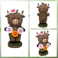 thumbnail image 1 of Highland Cow Figurine Highland Cow Bathroom Decor Scottish Highland Cow Resin Statue Cute Animal Decor for Home Garden Living Room Kitchen Office and Tiered Tray, 1 of 5