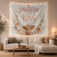thumbnail image 1 of Highland Cow with Floral Crown Inspirational Boho for Women and Teen Girls Christian Wall Decor Christmas Gift Tapestry Wall Hanging for Bedroom and Dorm, 1 of 7