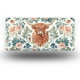 thumbnail image 1 of Highland Cow in Floral Pattern Front License Plate,Metal License Plate,Funny Standard Plates Personalized Novelty Decorative For Men/Women/Boys/Girls Car 6×12 Inch, 1 of 7