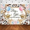 thumbnail image 1 of Highland Cow Gender Reveal Backdrop Pink and Blue Boho Floral Boy or Girl What Will Baby Be Party Decorations Holy Cow He or She Gender Reveal Party Banner Supplies, 1 of 4
