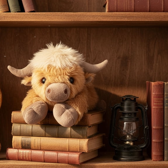 Highland Cow,Highland Cow Stuffed Animal,Cute Coolable Heatable Weighted Plush Warm Gift for Friends & Adults