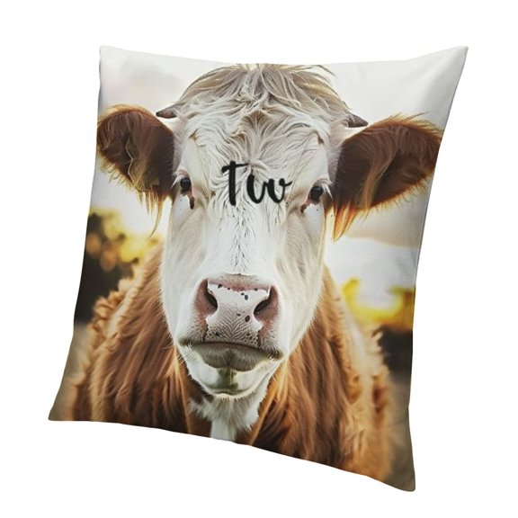 Highland Cow Pillow Covers Cow Pillows,Western Throw Pillows,Highland Cow Decor,Highland Cow Gifts,Cow Gifts for Cow Lovers,Life is Better with Fluffy Cows Throw Pillow Covers