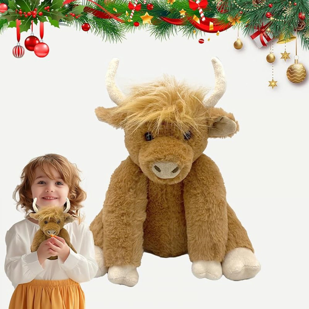 Cuddly Toy Highland Cow Plush Toy, Highland Cow Stuffed Animal ...