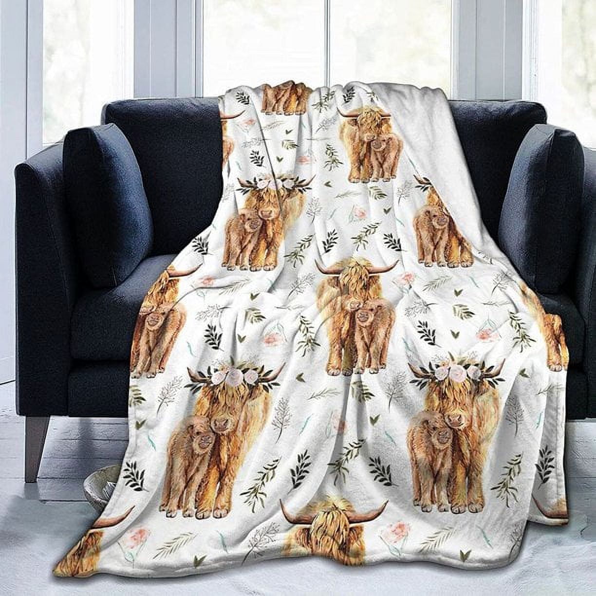 Floral Cow Quilted Blanket NCU0NT062