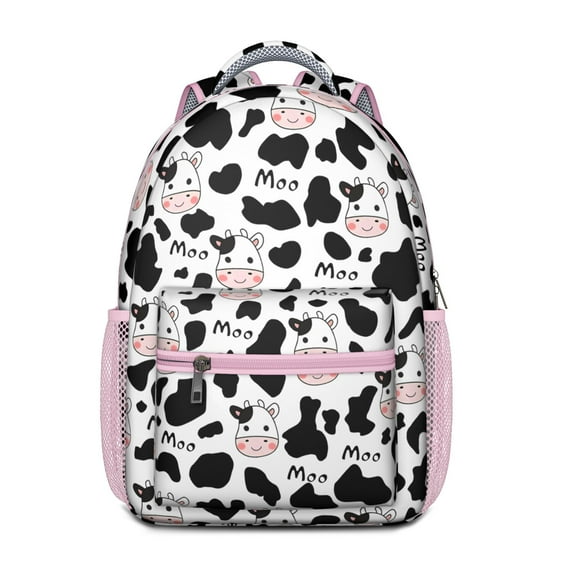 Highland Cow Print Waterproof Bookbag - Breathable & Stylish School Backpack with Spinal Support Design for Cow Lovers & Farmhouse Style