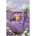 thumbnail image 1 of Highland Cow Puzzle for Adults 500 Pieces, Cute Farm Cow Animal Puzzle Featuring Lavender Flower, Daisy Field & Purple Vintage Truck Scene Jigsaw Puzzle, Nature Floral Scenery Puzzle 20.5x15 in, 1 of 8
