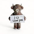 thumbnail image 1 of Highland Cow Resin Statue, Home Decorations for Living Room, Bedroom, Office, Bookshelf, Tabletop Decor, Cute Farm Animal Figurine for Desktop Ornament, 1 of 7