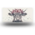 thumbnail image 1 of Highland Cow with Rose Crown Front License Plate,Metal License Plate,Funny Standard Plates Personalized Novelty Decorative For Men/Women/Boys/Girls Car 6×12 Inch, 1 of 7
