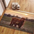 thumbnail image 1 of Highland Cow Rug, Tropical Rugs, Coastal Rug, Animal Rugs, Soft Rug, Machine Washable Rug, Personalized Rug, Salon Rug, Thin Rug, 2'x3' - 60x90 cm, 1 of 8