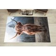 thumbnail image 1 of Highland Cow Rugs, Brown Rugs, Farmhouse Rug, Animal Rugs, Kitchen Rug, Bathroom Rug, Living Room Rug, Gift Rug, Housewarming Soft Gift, 5.9'x9.2' - 180x280 cm, 1 of 5