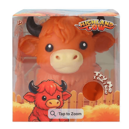 Highland Cow Sensory Squishy Stress Relieving Figure, 1pc