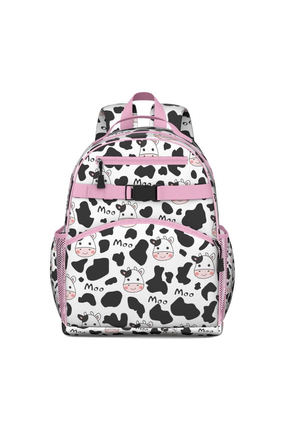 Highland Cow Students Backpack with Artistic Cow Lovers Print, Bull Cartoon Pattern, and Farm Rustic Design for Preschoolers