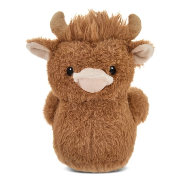 Highland Cow Stuffed Animal - 22 Inch Fluffy Plush with Styleable Hair, Soft Cow Toy for Toddler & Baby,Cute Sitting Scottish Cattle Gift for Kids & Desk Decor