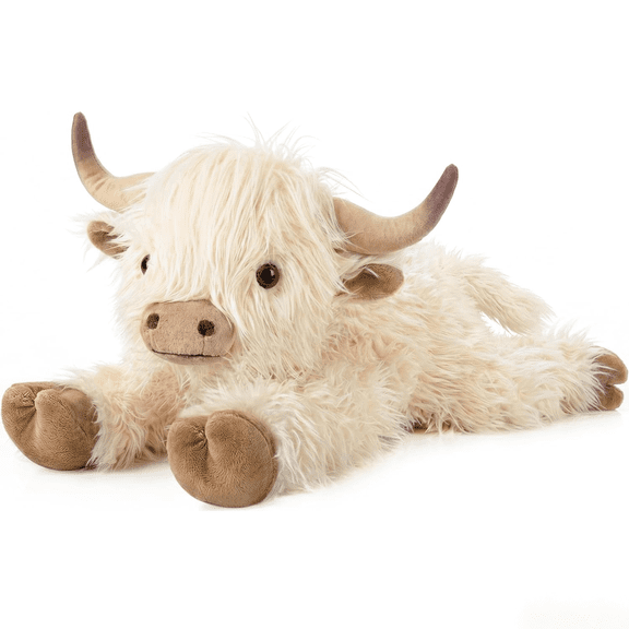 Highland Cow Stuffed Animals for Kids, 16in Cute Weighted Plush Warm Gifts for Christmas Birthday, Large Highland Cow