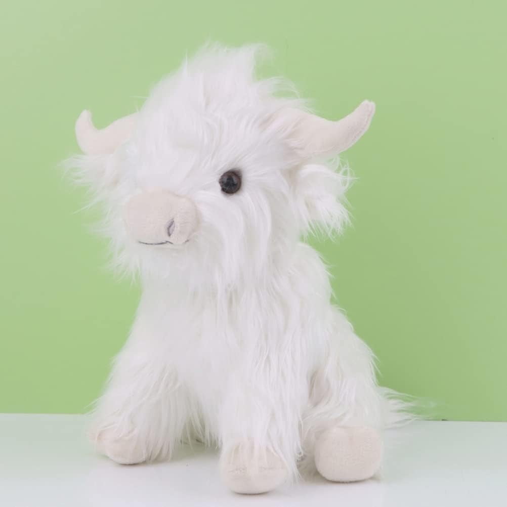 Highland Cow Stuffed animals Plush Toy Fluffy Bull animal Doll Soft ...
