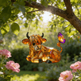 thumbnail image 1 of Highland Cow Suncatcher Ornament for Window Decor, Stained Glass Style Farm Animal Decor, Decorative Hanging Ornaments, 2D Flat Suncatchers for Home Garden Decorations, 1 of 6