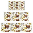thumbnail image 1 of Highland Cow Sunflower Cow Pattern Kitchen Rugs Sets Of 3,Kitchen Runner Rugs Non Skid Washable,Decorative Kitchen Floor Mats for Kitchen,Sink,Laundry,17"x30"+ 17"x47" + 17"x59", 1 of 6