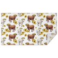 thumbnail image 1 of Highland Cow Sunflower Cow Pattern Rectangle Tablecloth 60"x102",Waterproof Polyester Rectangle Table Cloth, Wipeable Spillproof Polyester Tablecloth for Dining, Camping, Indoor and Outdoor, 1 of 6