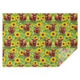 thumbnail image 1 of Highland Cow Sunflower Field Pattern Rectangle Tablecloth 60"x84",Waterproof Polyester Rectangle Table Cloth, Wipeable Spillproof Polyester Tablecloth for Dining, Camping, Indoor and Outdoor, 1 of 5