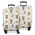 thumbnail image 1 of Highland Cow Sunflower Hat Boot Pattern Luggage Cover Fashion Suitcase Cover Baggage Covers Fit 25-28 Inch Luggage (Go Travel), 1 of 5