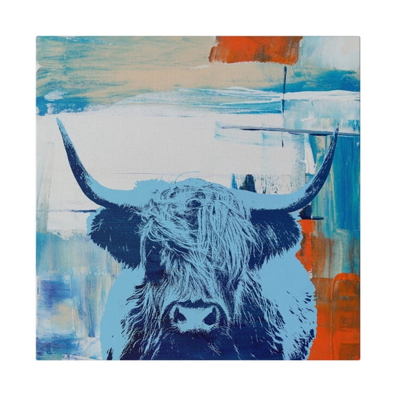 Highland Cow Three Canvas Wall Art - Pop Art by Stephen Chambers